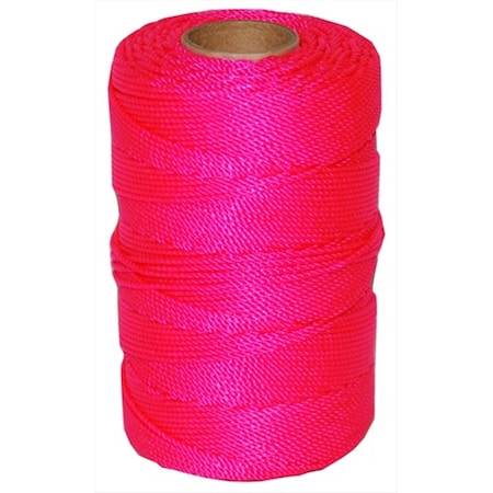 T.W. Evans Cordage Co Number 18 Twisted Nylon Mason Line with 550 ft. in Pink 11-187